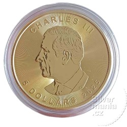 1 oz Maple leaf 2025 BU gilded celozlacená