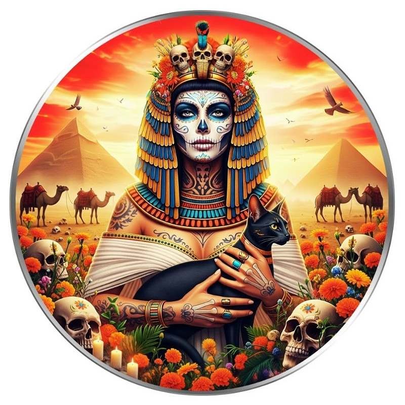 1 oz QUEEN CLEOPATRA 2024 Dia de los Muertos (Famous Female)