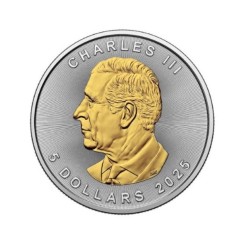 1 oz Maple leaf 2025 BU gilded BU HM