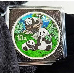 30 g stříbrná mince Čínská Panda 2025 kolorovaná