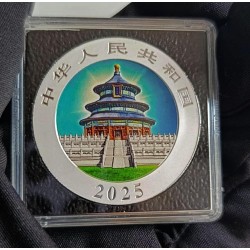 30 g stříbrná mince Čínská Panda 2025 kolorovaná