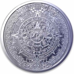 1 oz Aztec Calendar round (no year) Titanium BU