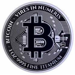 1 oz Bitcoin medaile 2026 Titanium BU