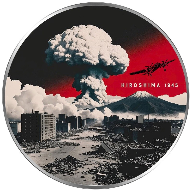 1 oz HIROSHIMA "NIKDY NEZAPOMENEME" American Eagle 2025 coloured