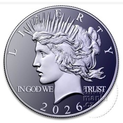 1 oz Peace Dollar round 2026 Titanium BU