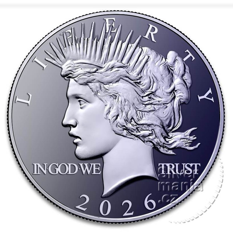 1 oz Peace Dollar medaile 2026 Titanium BU