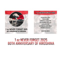 1 oz HIROSHIMA "NIKDY NEZAPOMENEME" American Eagle 2025 coloured