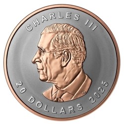 1 oz Maple Leaf 2025 Ultra High Relief+Rose Gold 20$ Canada