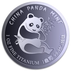 1 oz CHINA PANDA MINT round 2026 Titanium BU