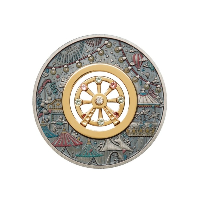 2 oz Ferris Wheel 2$ 2025 Tuvalu Perth Mint