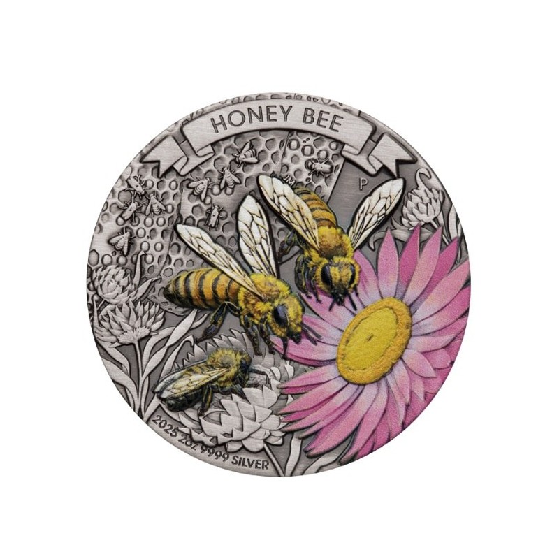 2 oz Honey Bee Australia 2025 Antique coloured