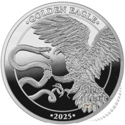 1 oz Golden Eagle 2025 Malta 5 EURO PROOF .9999Ag