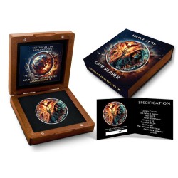 1 oz Maple leaf - GRIM REAPER ARMAGEDDON X 2025 BL RU + coloured