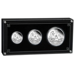 stříbrný TRIO set Lunar III Year of the Horse 2026 PROOF $3,50 Austrálie