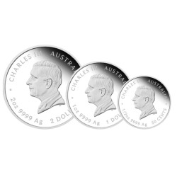 stříbrný TRIO set Lunar III Year of the Horse 2026 PROOF $3,50 Austrálie