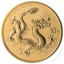 1 oz China Dragon 2025 gilded + CoA HM