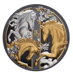 5 oz LUNAR HORSE 2026 NIUE $10 Black Proof