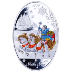 1 oz Father Frost Děda Mráz 2026 $5 Ag PROOF + Matrjoška