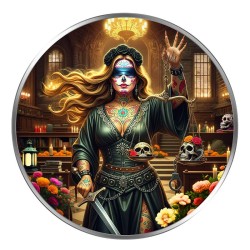 1 oz LADY JUSTICE 2024 Dia de los Muertos (Famous Female)