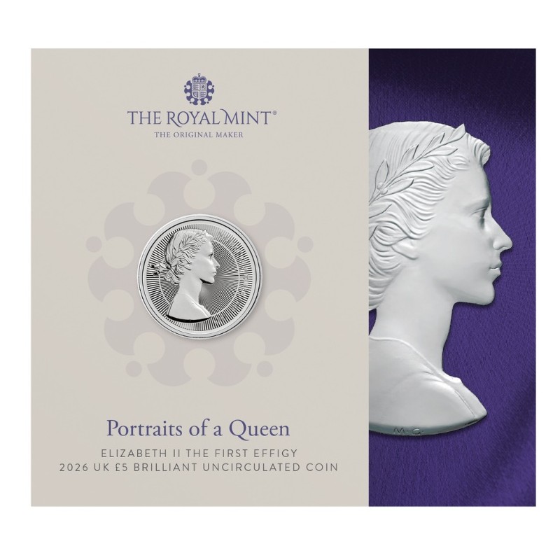 28,28 g Cuni blister Portraits of a queen (1) Great Britain 5 POUNDS