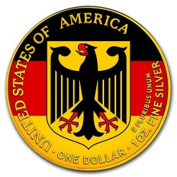 1 oz American Eagle 2025 Gilded with DE flag