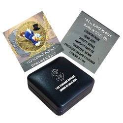 stříbrná 1 oz Scrooge McDuck Diving in Gold 2025 HM