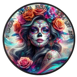 1 oz SANTA MUERTE Libertad 2024 BU Black Ru