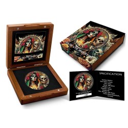 1 oz Dia De Muertos Libertad 2024 BU Black Ru