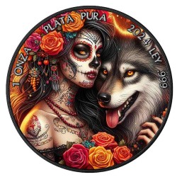1 oz Dia De Muertos Libertad 2024 BU Black Ru SPEC EDT