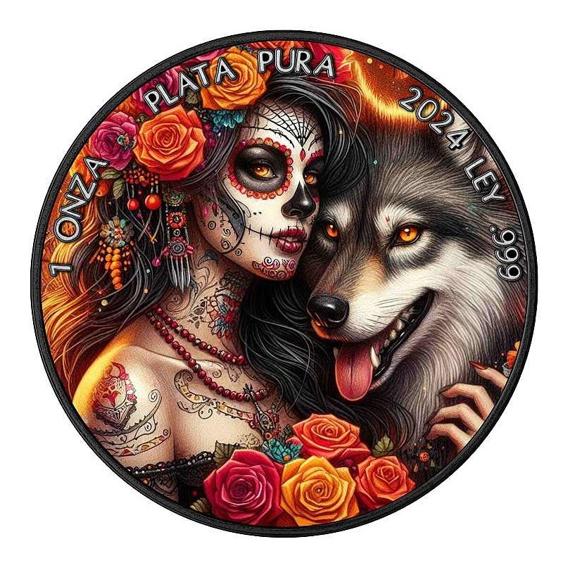 1 oz Dia De Muertos Libertad 2024 BU Black Ru SPEC EDT