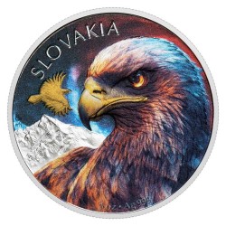 silver 1 oz Slovak Eagle 2025 PROOF coloured Niue $2 HM