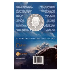 stříbrná 1 oz Slovenský orel 2025 PROOF kolorovaná Niue $2 HM