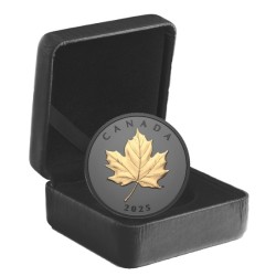 20 CAD 1 oz Elegant Maple leaf gilded CANADA 2025 Black rhodium