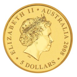 1/20 oz zlatá mince $5 Kangaroo Nugget .9999Au Austrálie různý ročník