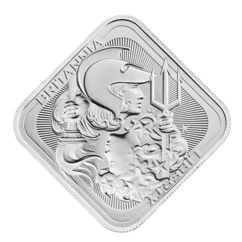 stříbrná cihlička 1 oz Britannia and Liberty .9999Ag