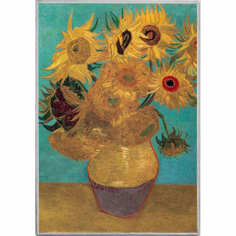 1 Oz SUNFLOWERS Van Gogh silver coin CAMEROUN 2026 PROOF