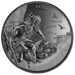 1 oz Ragnarök: Loki Black Silver 2025 BU .9999Ag