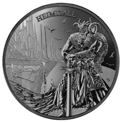 1 oz Ragnarök: Heimdall Black Silver 2025 BU .9999Ag