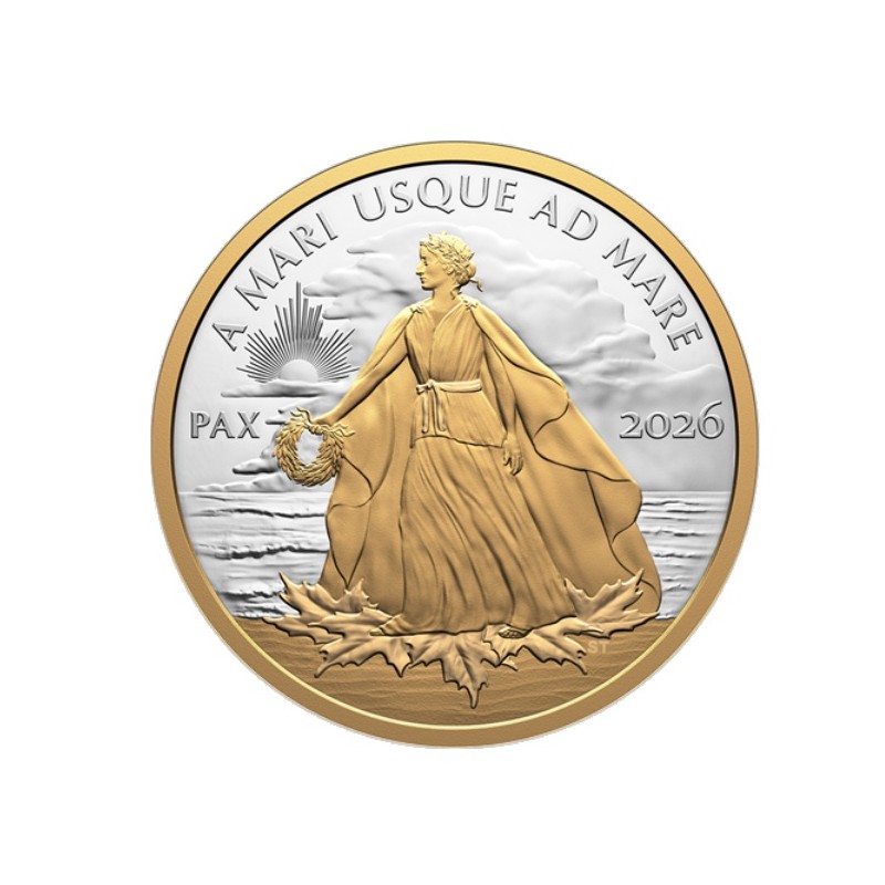 1 oz Canadian Peace dollar - Lady Peace 2026 PROOF gilded