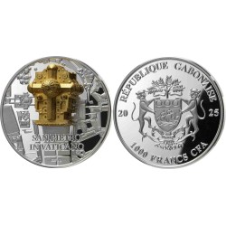 1 oz San Pietro in Vaticano Full Sculpture GABON 2025 Prooflike