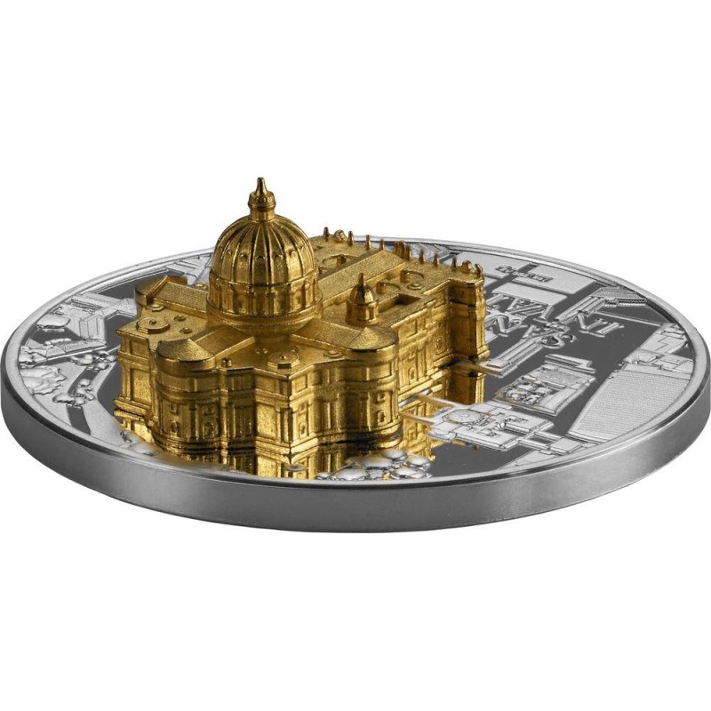 1 oz San Pietro in Vaticano Full Sculpture GABON 2025 Prooflike