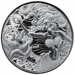 1 oz Princess Of The Seas - Mermaid and Pearl 2025 PROOF-like Samoa