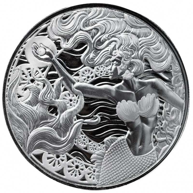 1 oz Princess Of The Seas - Mermaid and Pearl 2025 PROOF-like Samoa