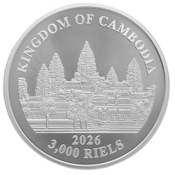 1 oz Kambodža - Ztracení tygři 2026 BU (5.) .999Ag