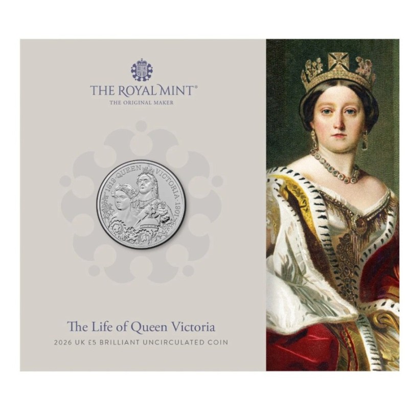 28,28 g Cuni blister Life of Queen Victoria Great Britain 5 POUNDS