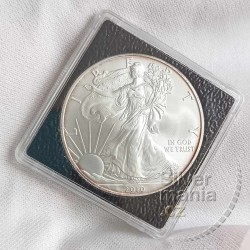 1 oz Silver US Eagle 2010 BU in quadrum capsule HM