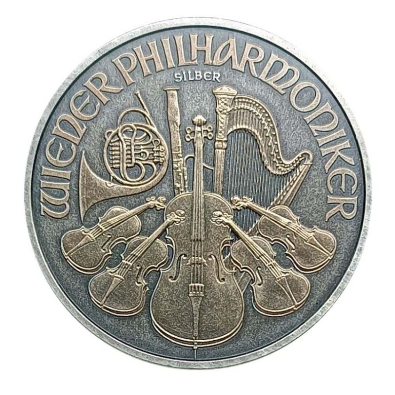 1 oz Ancient Treasure Wiener Philharmoniker 2024 .999Ag+CoA