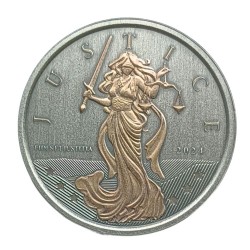 1 oz Ancient Treasure Lady Justice 2024 .999Ag +CoA