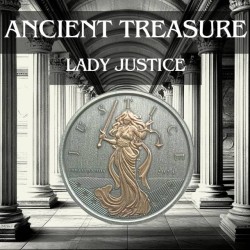 1 oz Ancient Treasure Lady Justice 2024 .999Ag +CoA