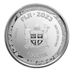 1 oz Ryba KOI 2023 FIJI BU Proof like v blistru